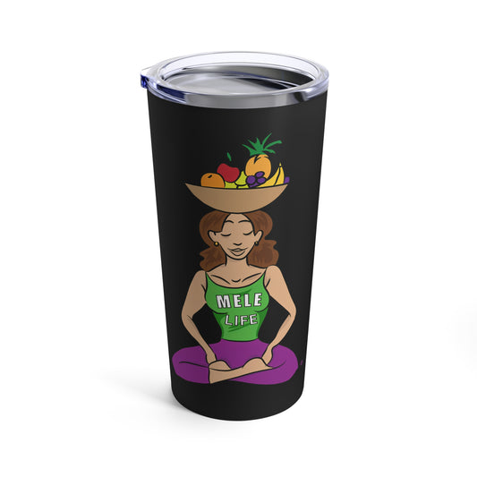 Tumbler 20oz - Yoga Lady1   (black)