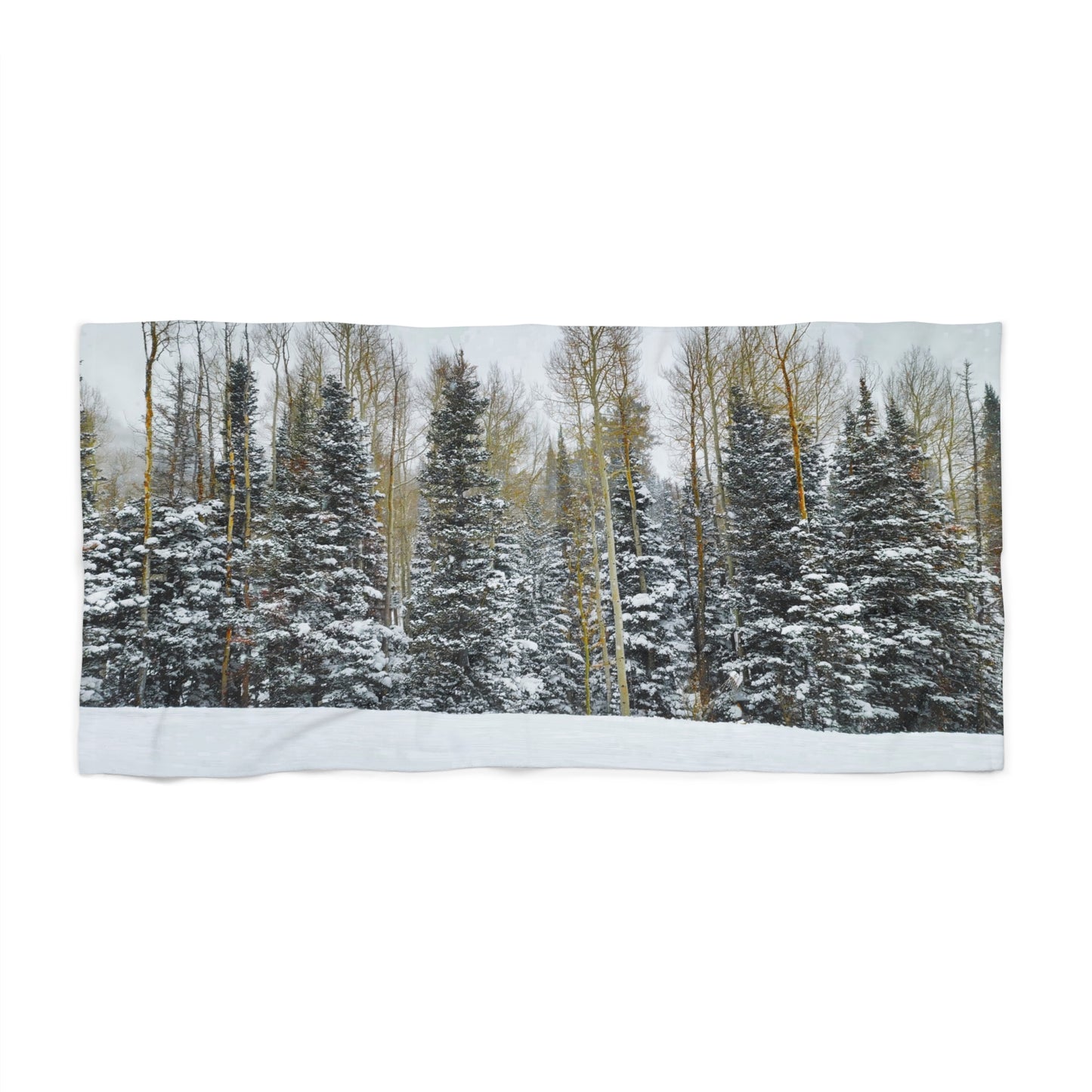 Beach, Bath & Pool Towel - Forest Winterscape