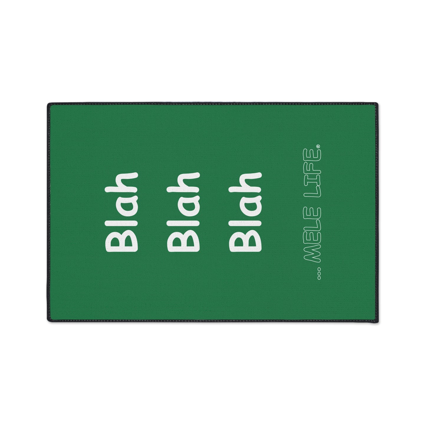 Floor Mat - Blah Blah Blah   (green)