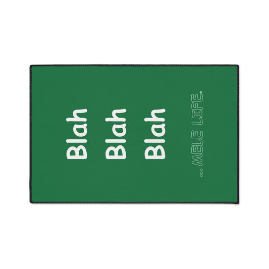 Floor Mat - Blah Blah Blah   (green)