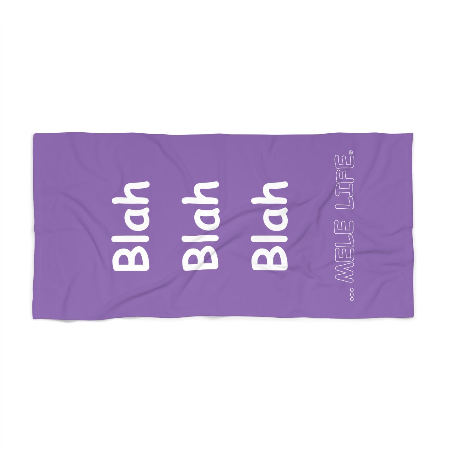 Beach, Bath & Pool Towel - Blah Blah Blah (purple)