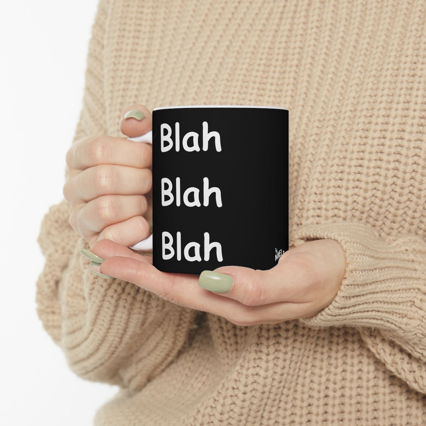 Coffee Mug (11oz/15oz) - Blah Blah Blah  (black)