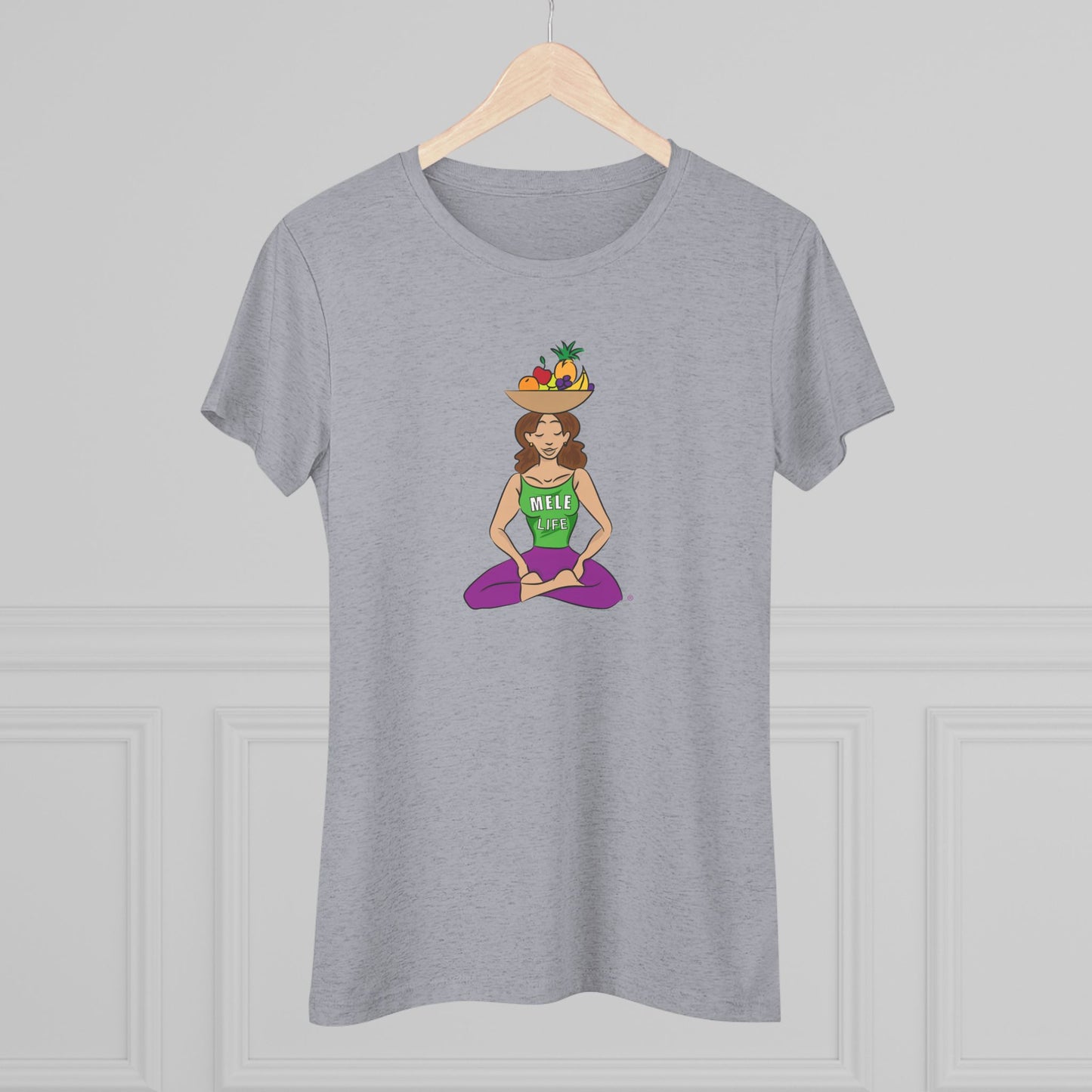 Women's Triblend Tee - Yoga Lady1