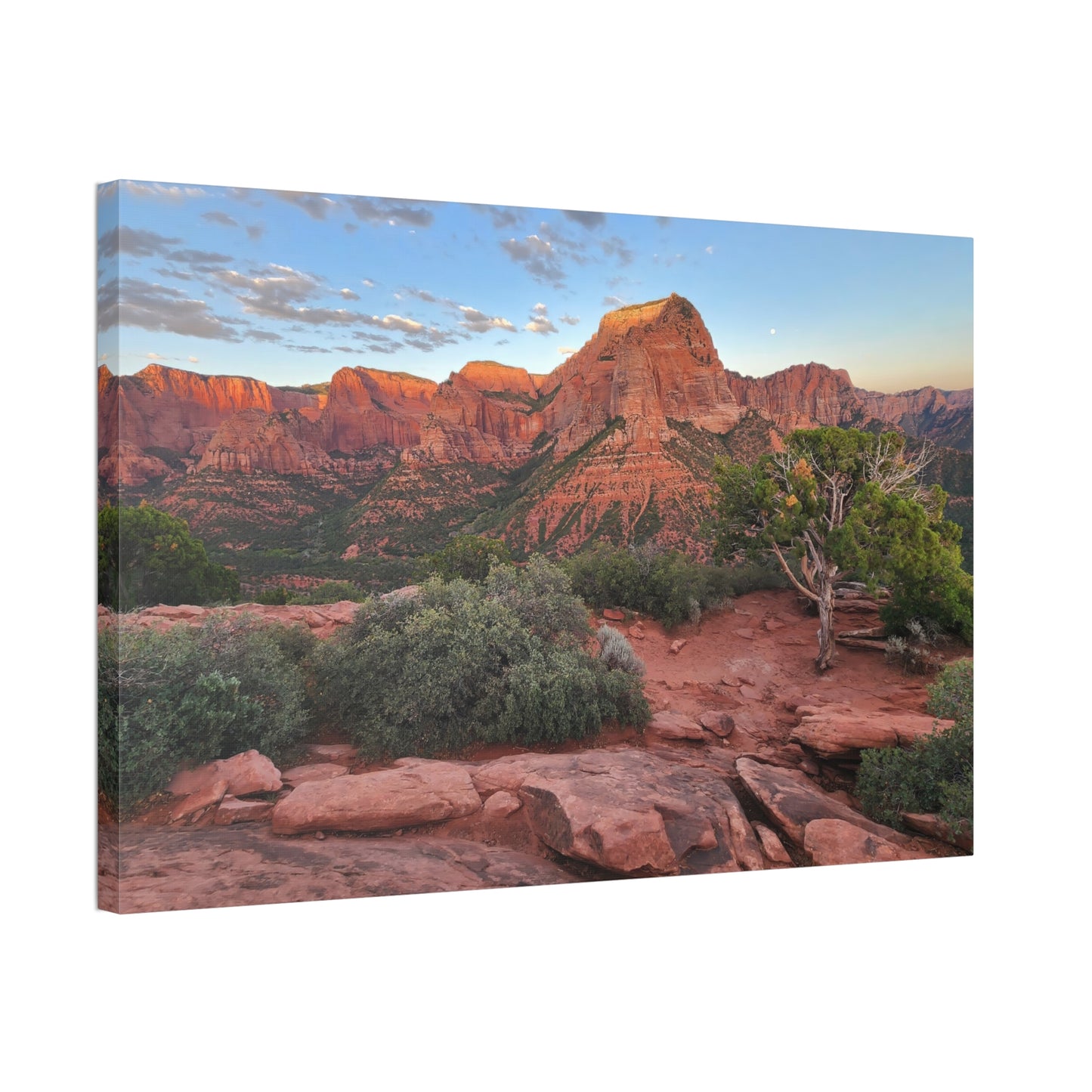 Canvas Wall Art - Kolob Canyons at sunset (Zion National Park)