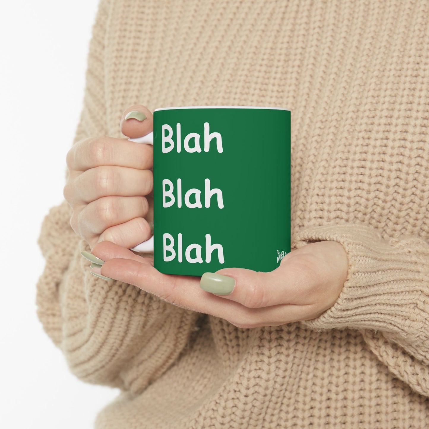 Coffee Mug (11oz/15oz) - Blah Blah Blah  (green)
