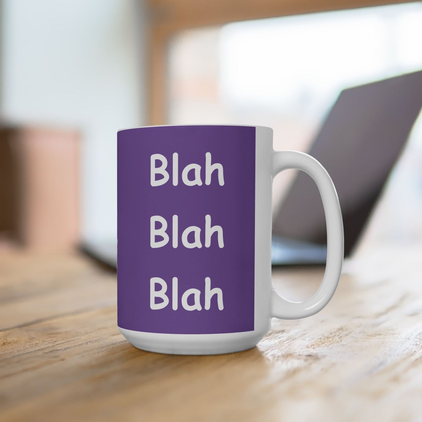 Coffee Mug (11oz/15oz) - Blah Blah Blah  (purple)