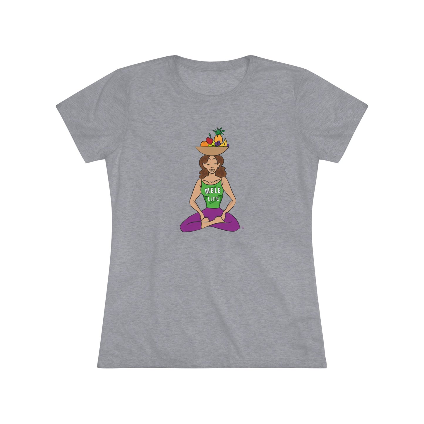 Women's Triblend Tee - Yoga Lady1