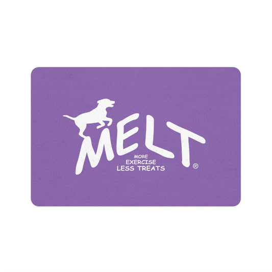Dog Food Mat - MELT logo  (purple)