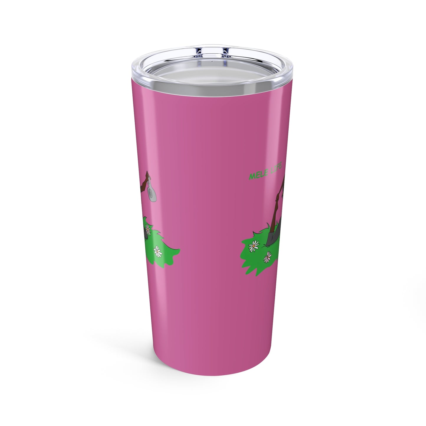 Tumbler (20oz) - Yoga Lady 2  (pink)