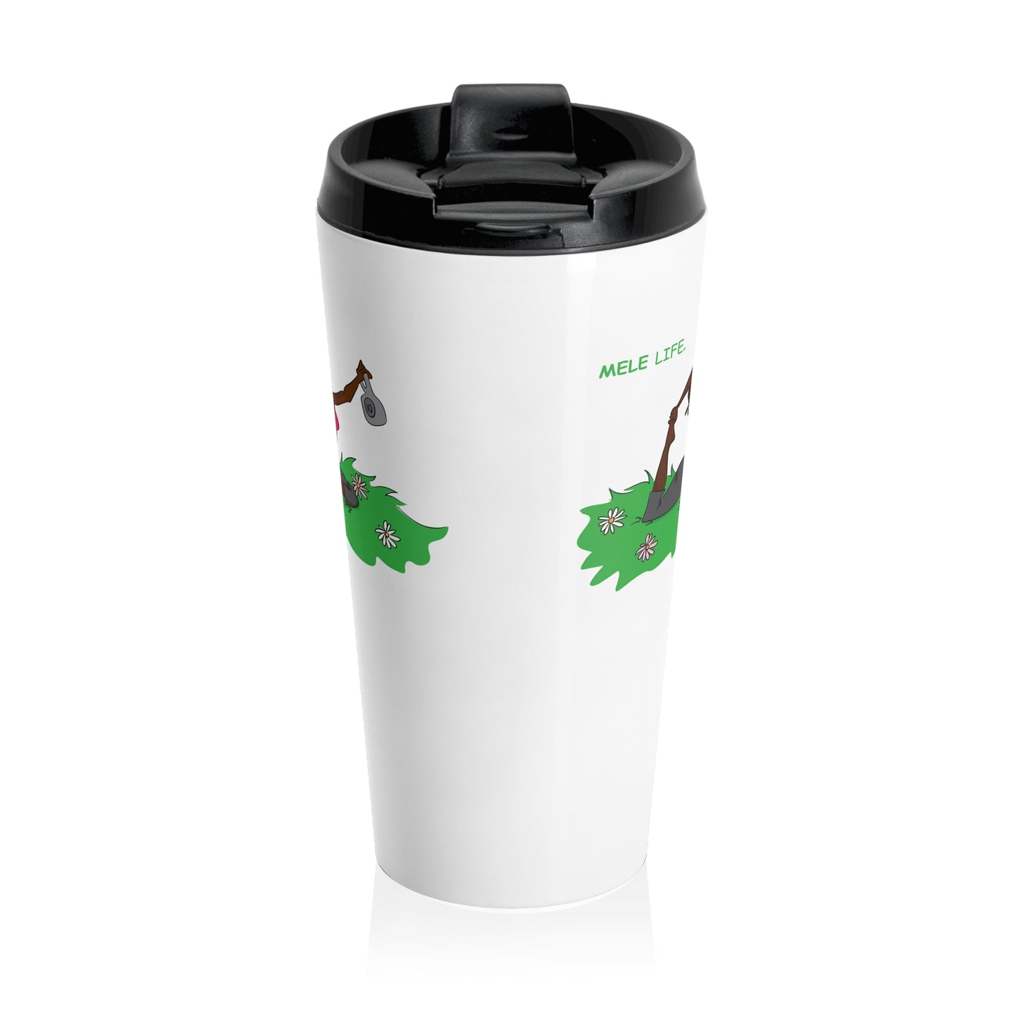 Travel Mug (15oz) - Yoga Lady 2  (white)