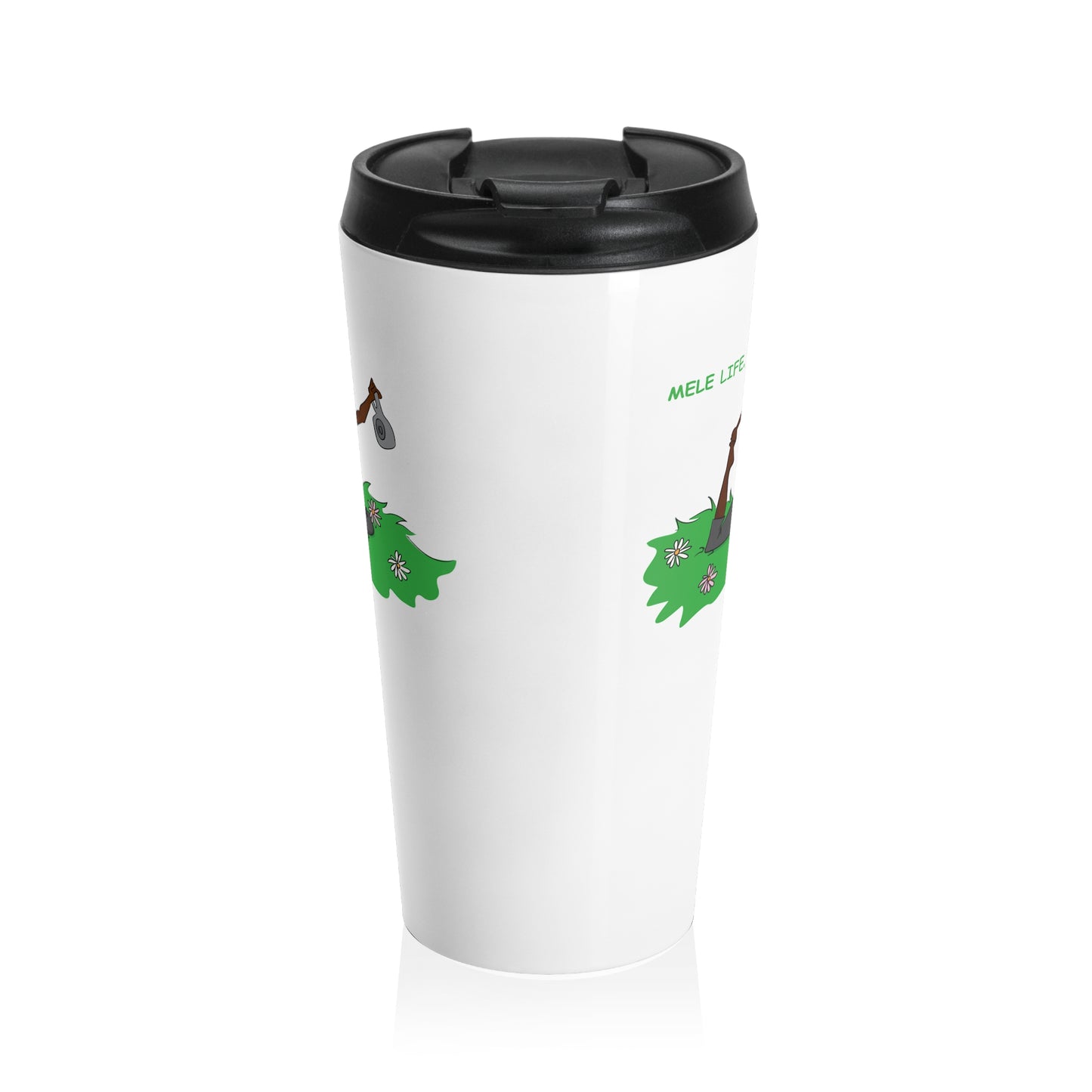 Travel Mug (15oz) - Yoga Lady 2  (white)