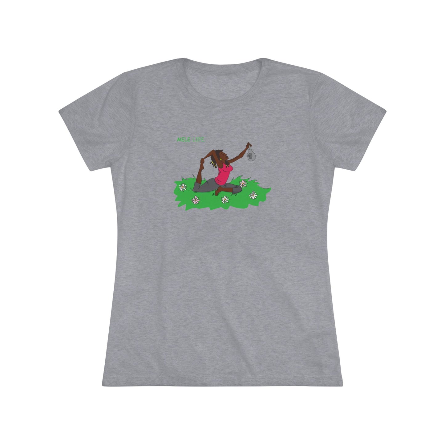 Women's Triblend Tee - Yoga Lady2