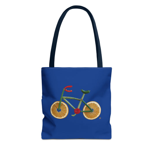 Tote Bag - Veggie Bike  (blue)