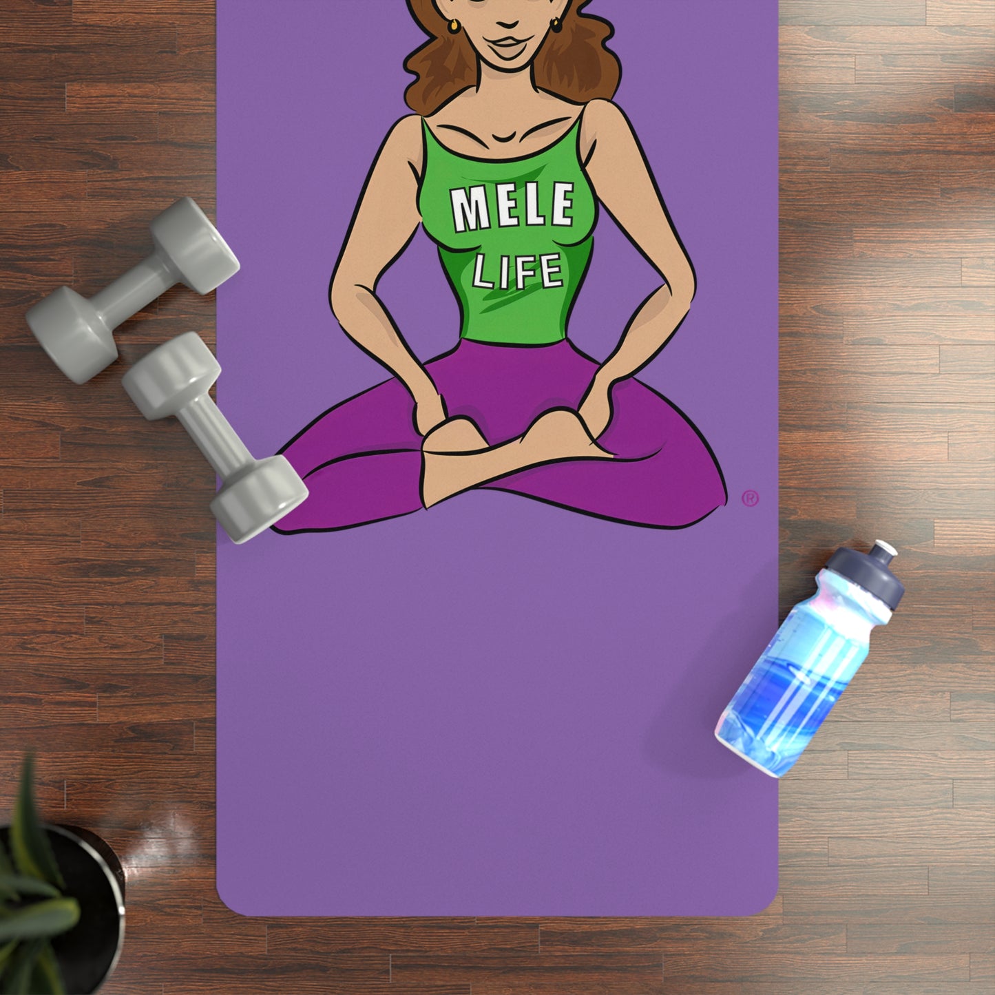 Yoga Mat - Yoga Lady1   (purple mat)