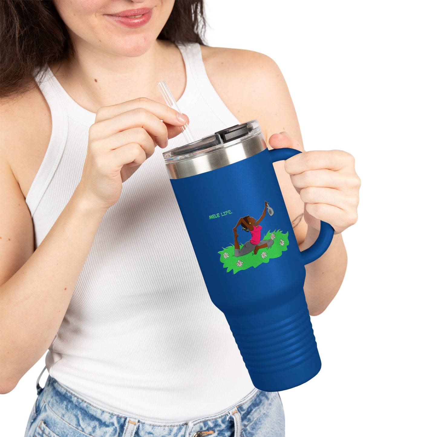 Travel Mug (40 oz) - Yoga Lady 2