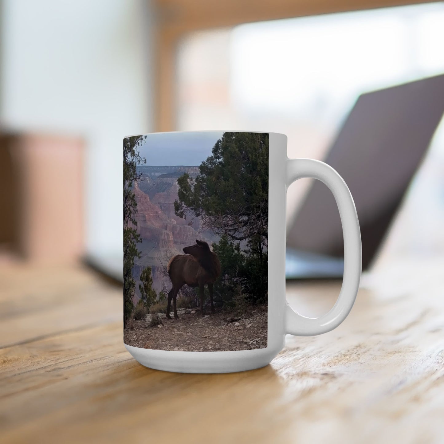 Coffee Mug (11oz/15oz) - Elk at Grand Canyon