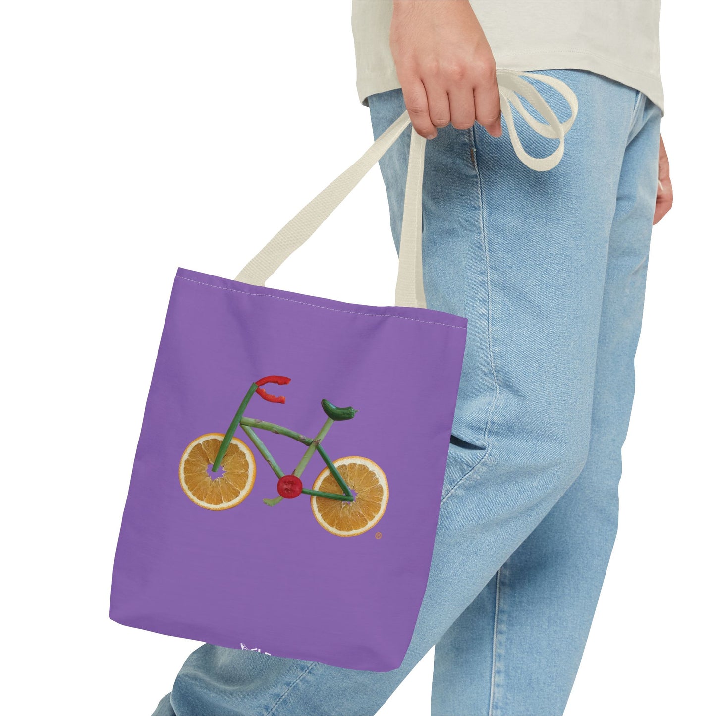 Tote Bag - Veggie Bike  (purple)