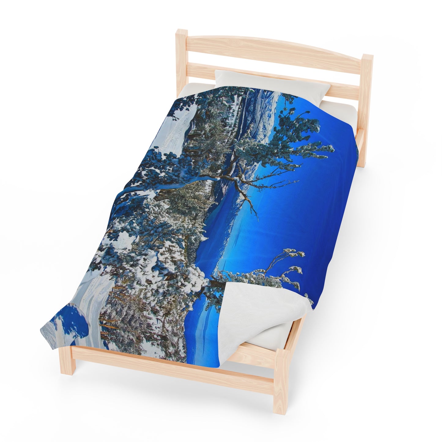 Blanket Velveteen Plush - Lake Tahoe in Winter