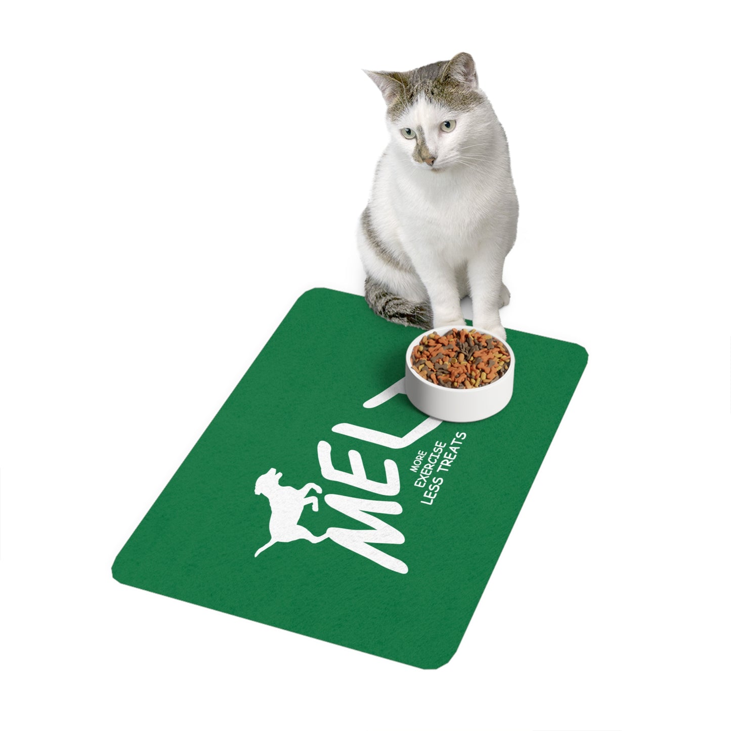Dog Food Mat - MELT logo  (green)
