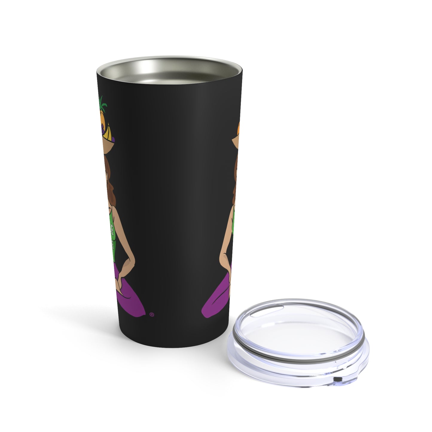 Tumbler 20oz - Yoga Lady1   (black)