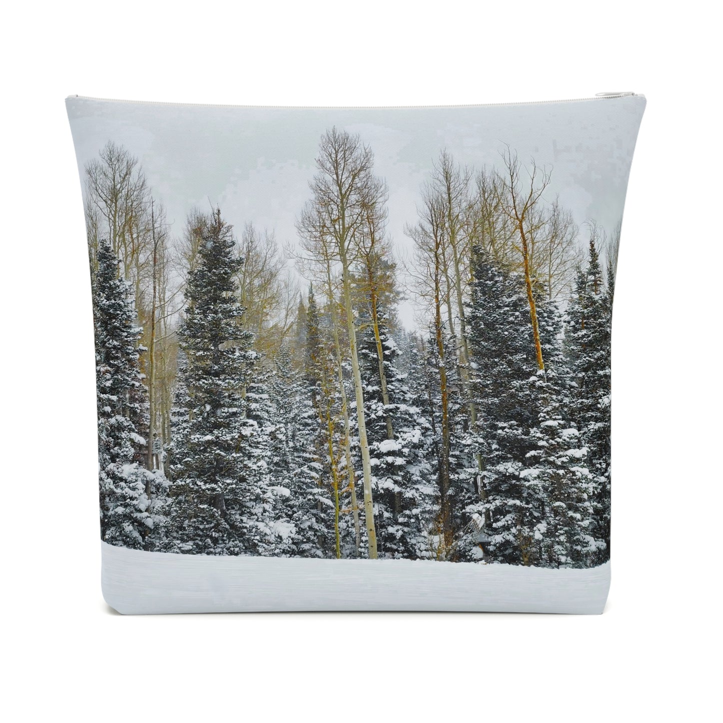 Cosmetic Bag - Forest winterscape/Pine cones