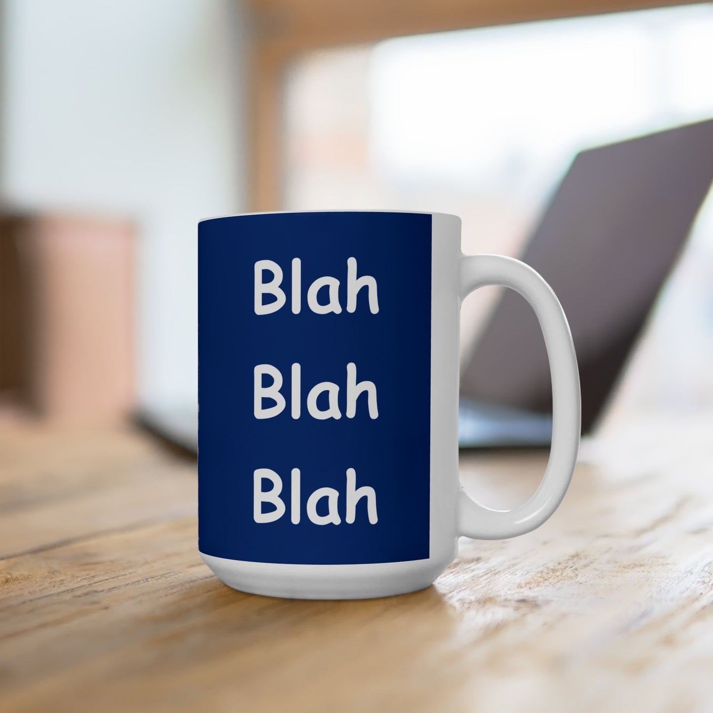 Coffee Mug (11oz/15oz) - Blah Blah Blah  (blue)
