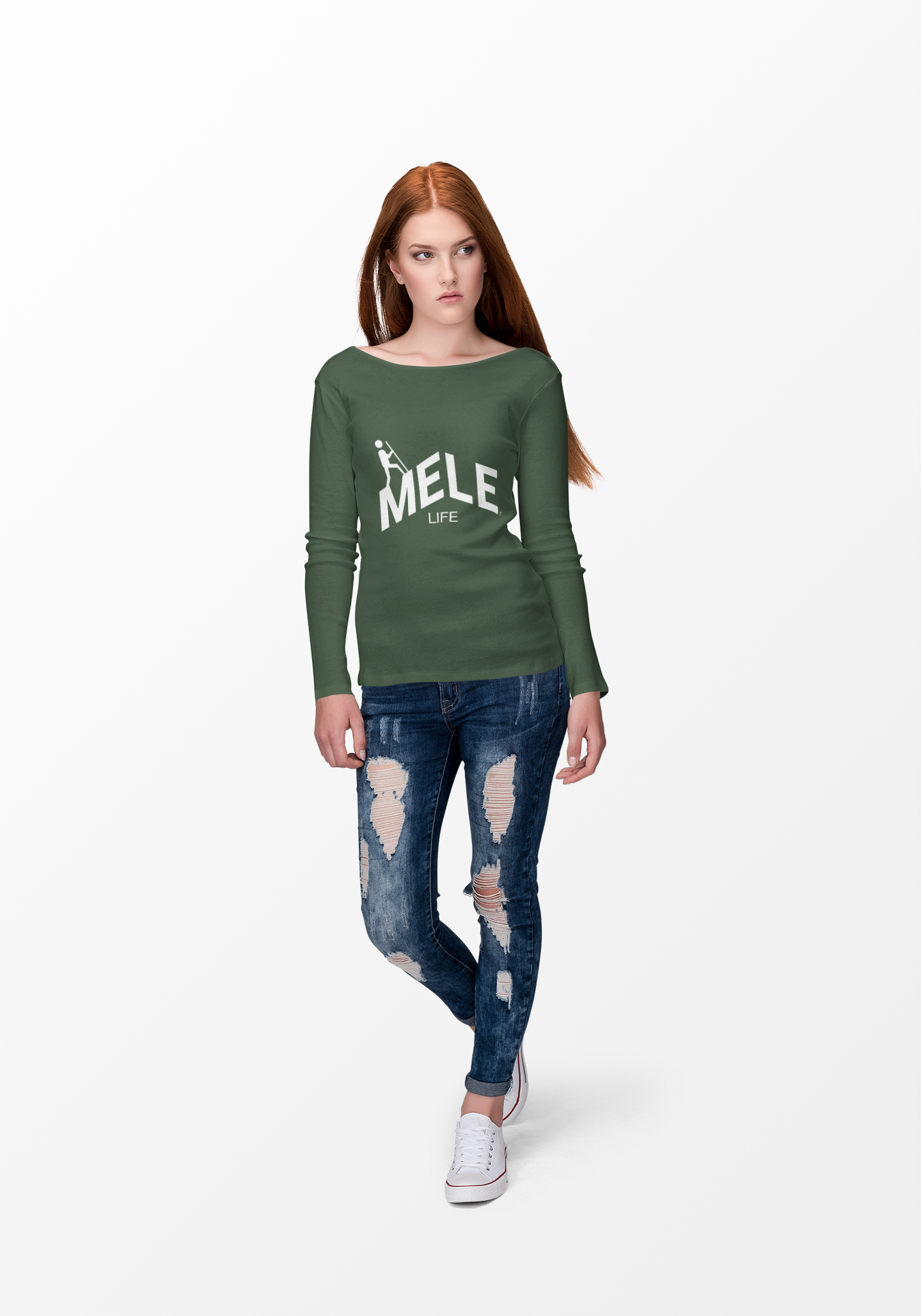 Long Sleeve Tee (Unisex) - MELE LIFE logo  (white text)