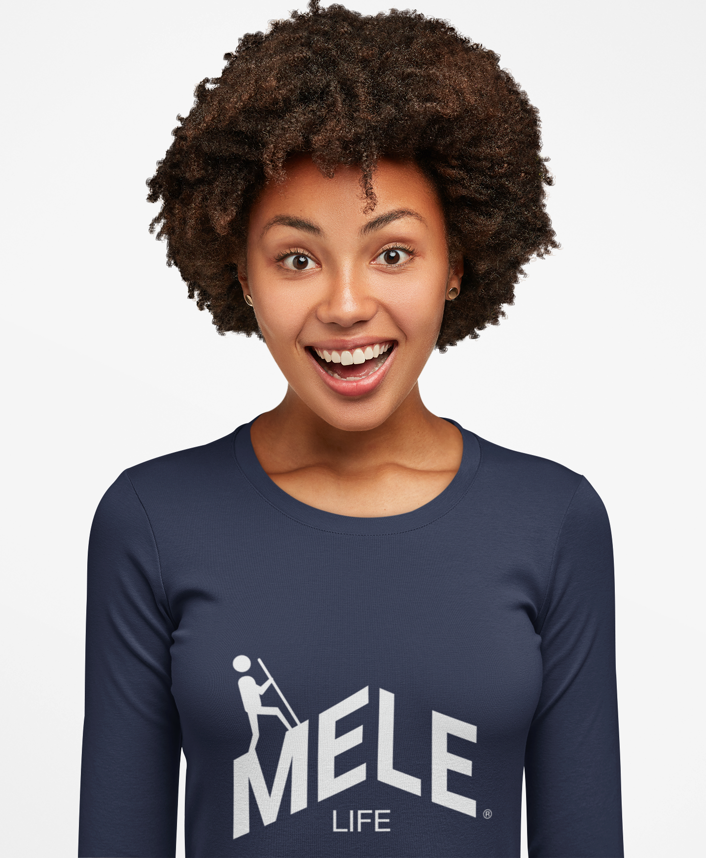 Long Sleeve Tee (Unisex) - MELE LIFE logo  (white text)
