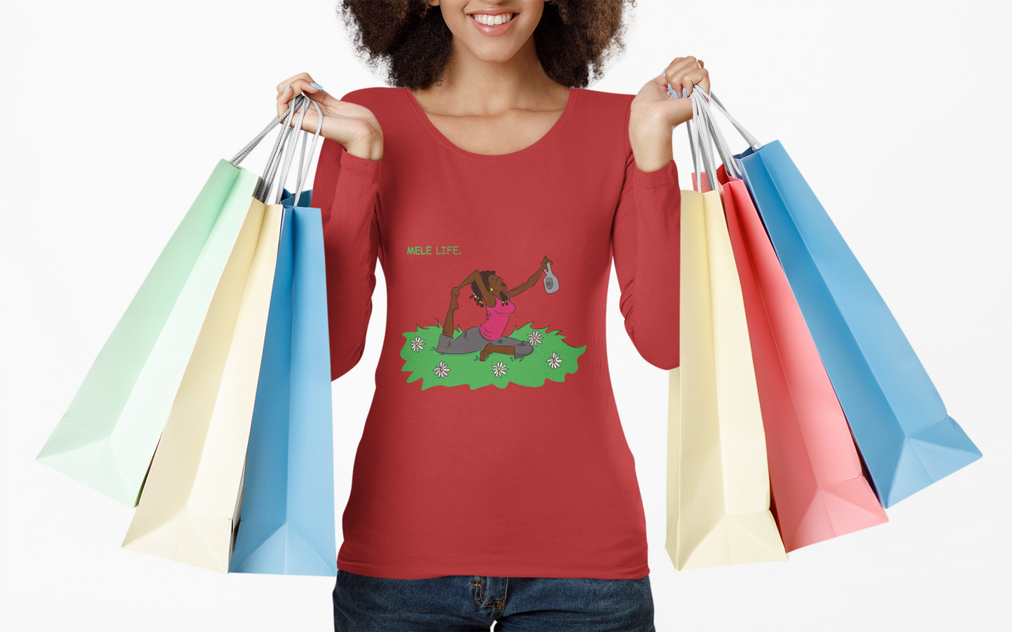 Long Sleeve Tee (Unisex) - Yoga Lady 2