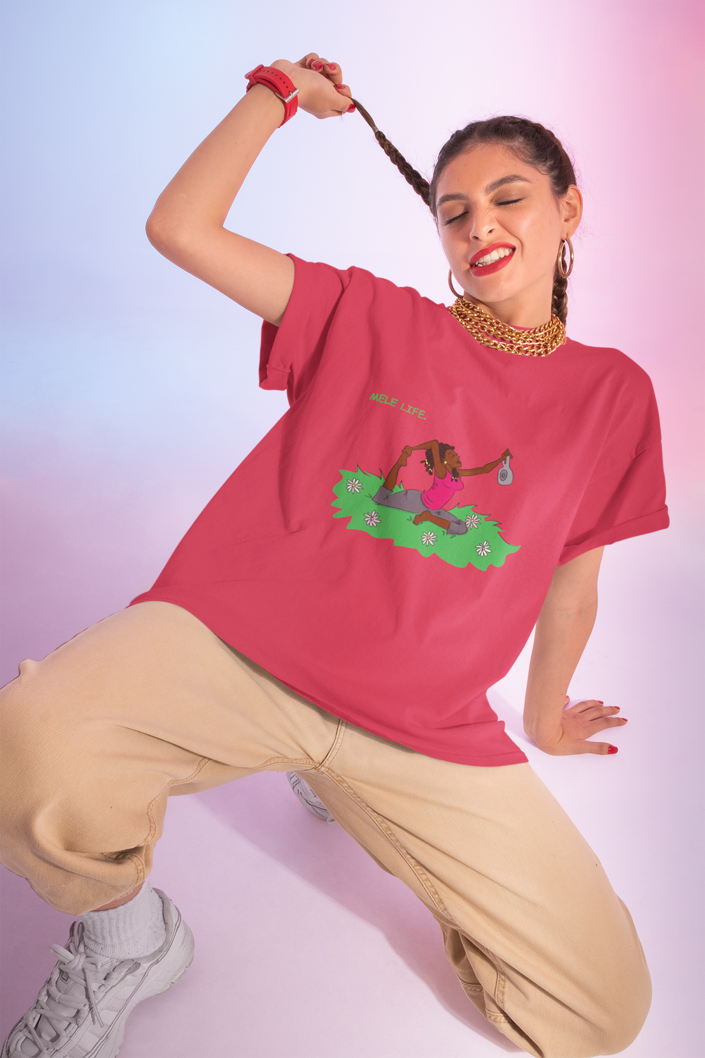 Women's Triblend Tee - Yoga Lady 2