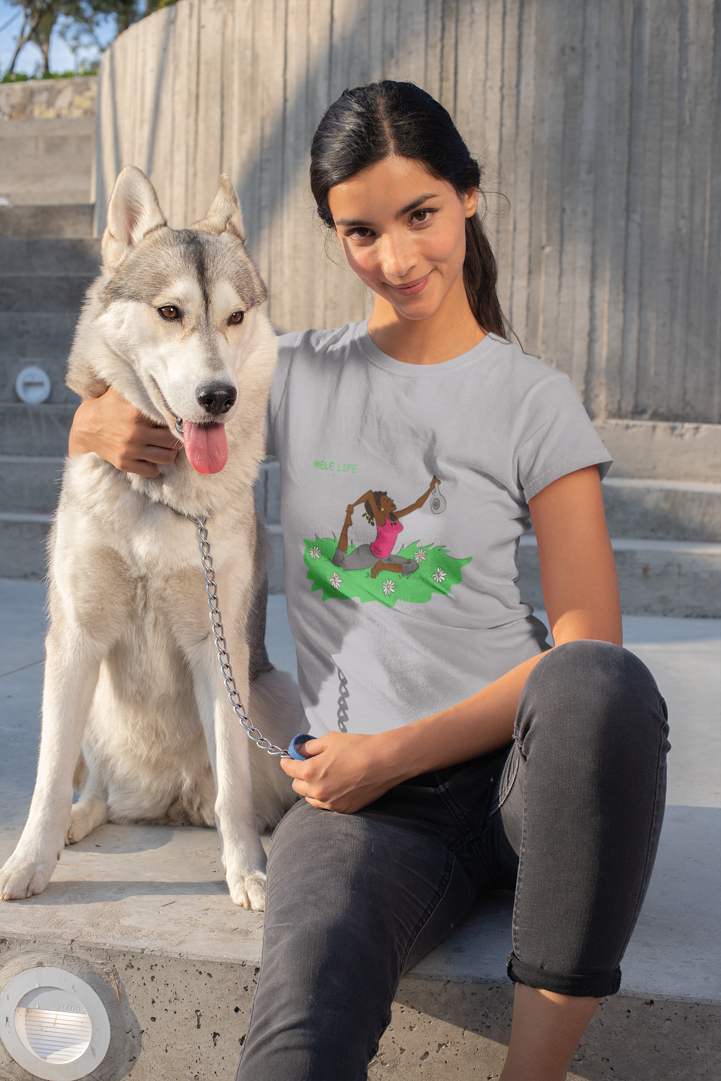 Women's Triblend Tee - Yoga Lady 2