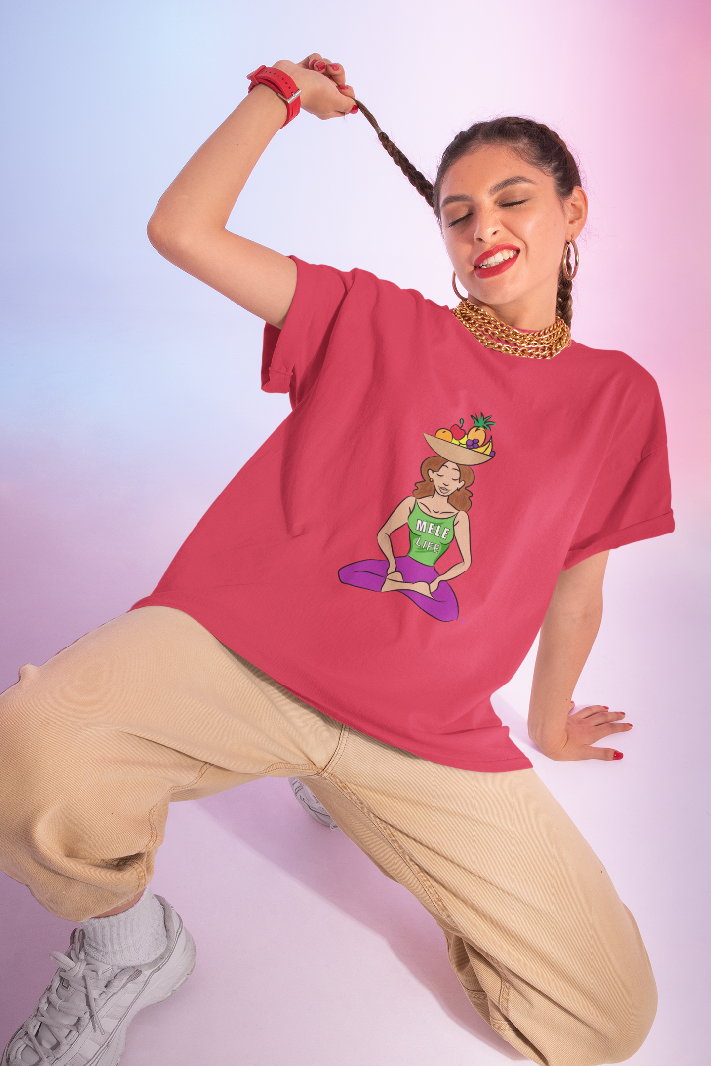 Women's Triblend Tee - Yoga Lady 1
