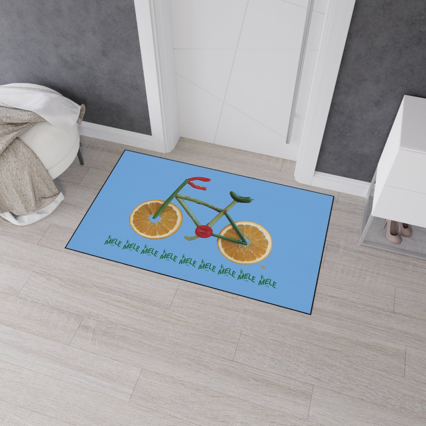 Floor Mat - Veggie Bike  (blue)