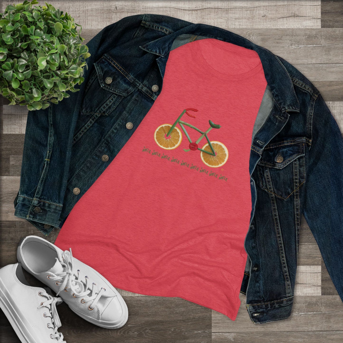 Women's Triblend Tee - Veggie Bike