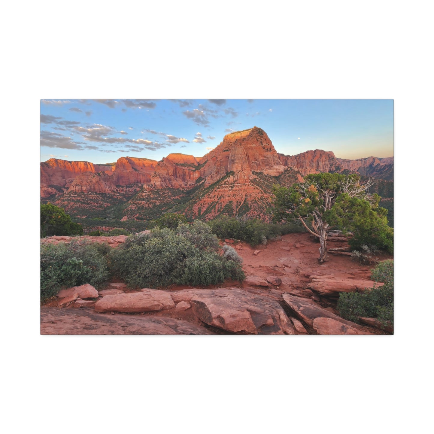 Canvas Wall Art - Kolob Canyons at sunset (Zion National Park)