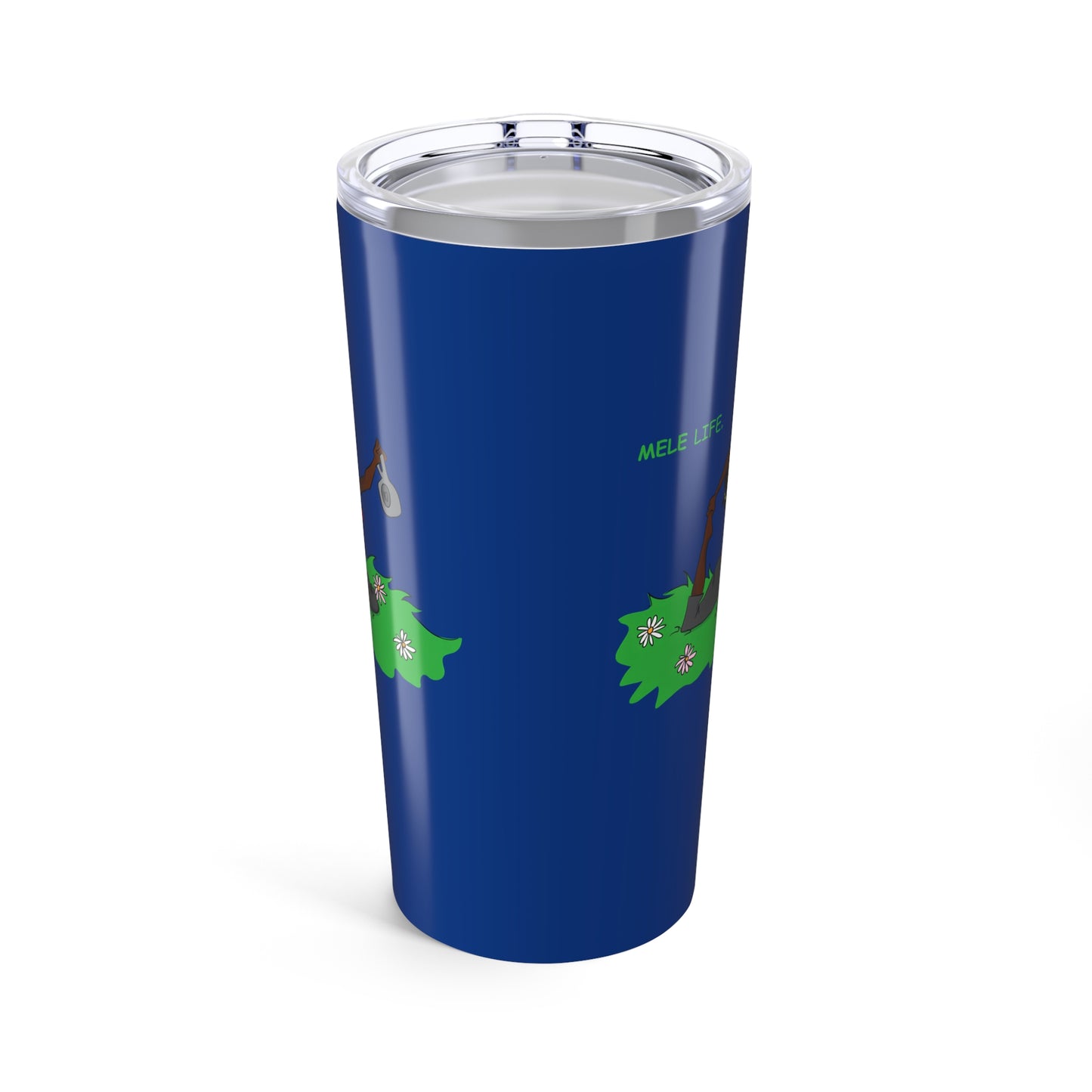 Tumbler (20oz) - Yoga Lady 2  (blue)