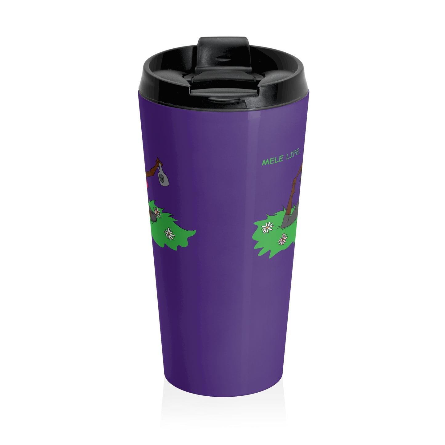 Travel Mug (15oz) - Yoga Lady 2  (purple)