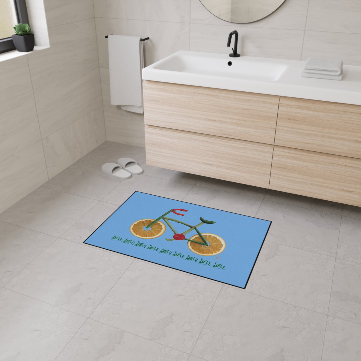 Floor Mat - Veggie Bike  (blue)