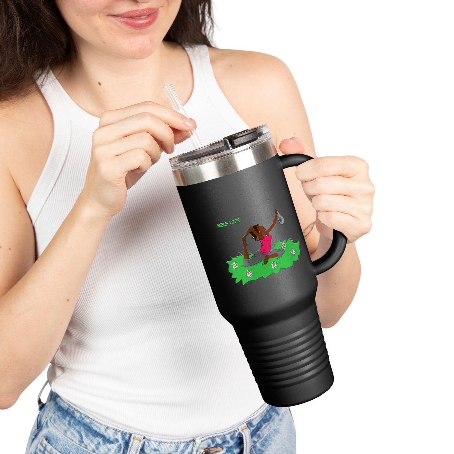 Travel Mug (40 oz) - Yoga Lady 2