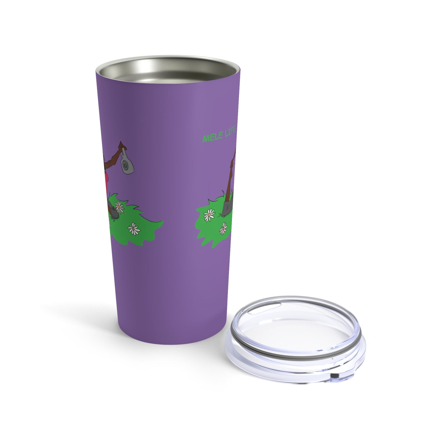 Tumbler 20oz - Yoga Lady2   (purple)