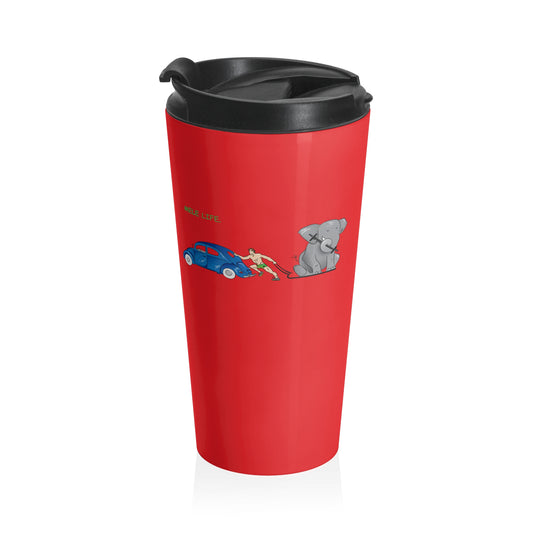 Travel Mug (15oz) - Strong White Man  (red)