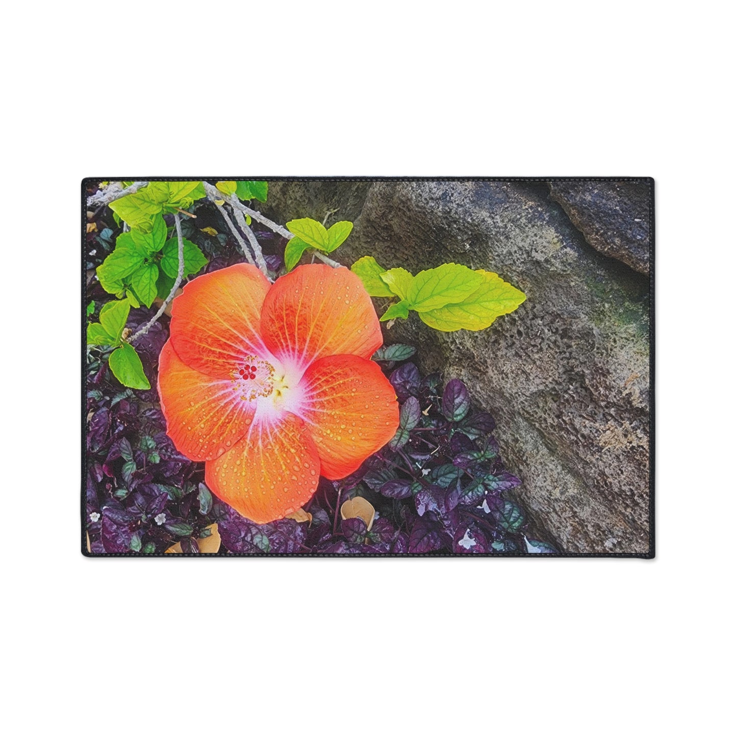 Floor Mat - Hawaiian Hibiscus Flower