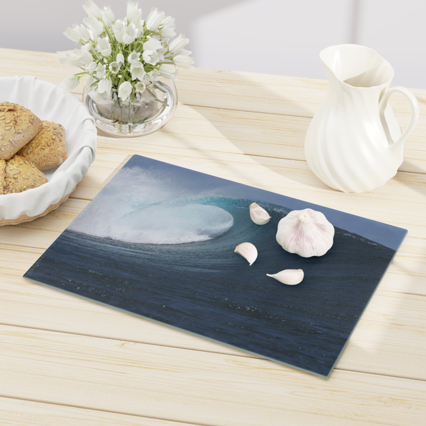 Cutting Board (glass) - Wave  (left)