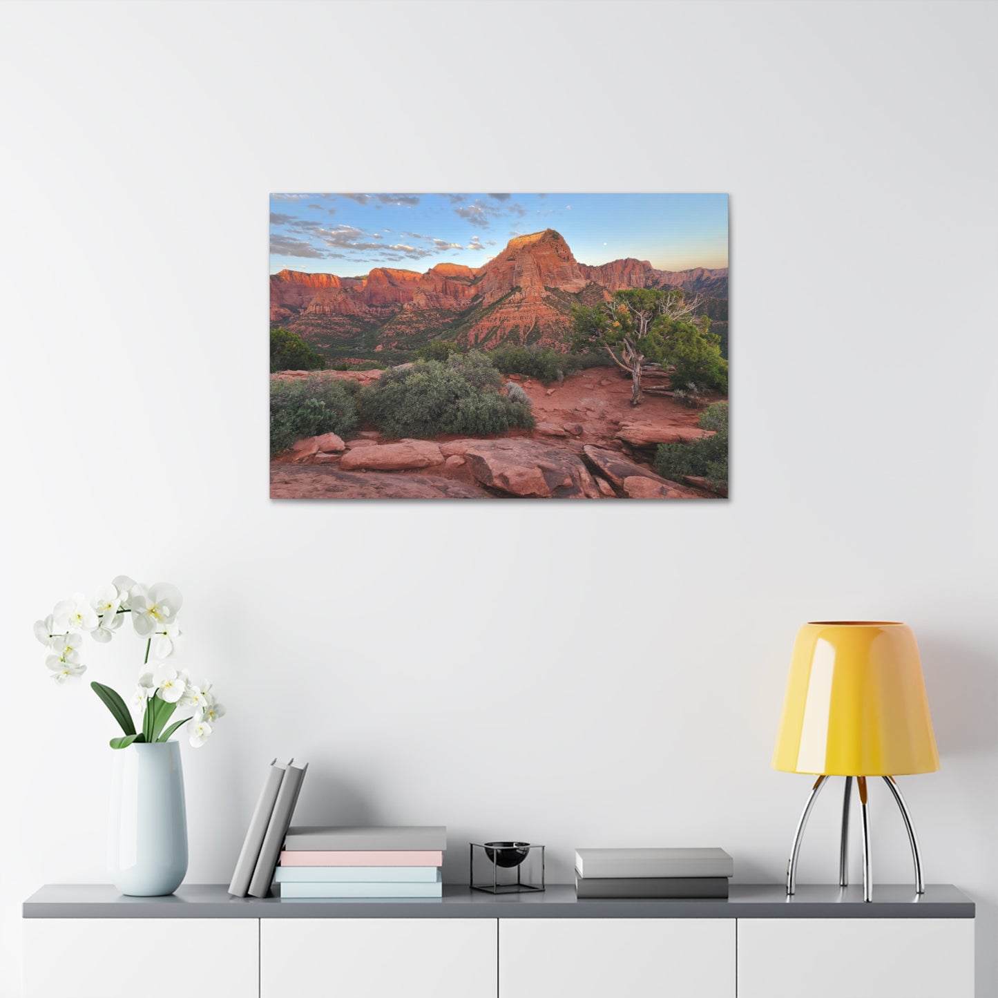 Canvas Wall Art - Kolob Canyons at sunset (Zion National Park)