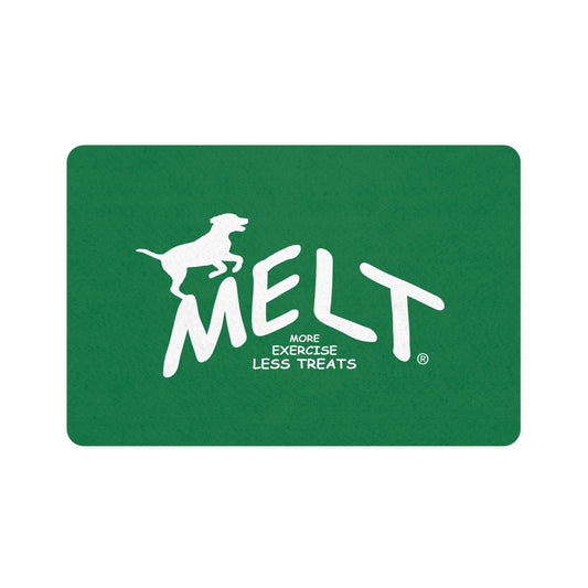 Dog Food Mat - MELT logo  (green)