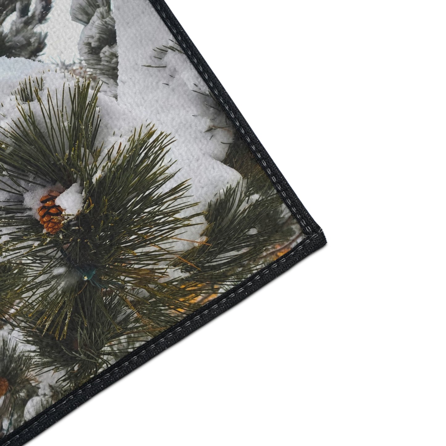 Floor Mat - Pine Cones in snow