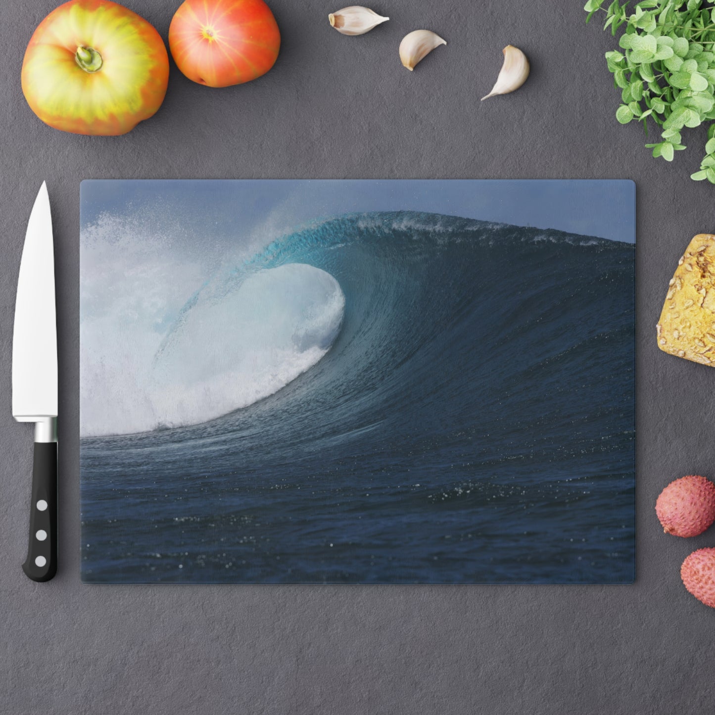 Cutting Board (glass) - Wave  (left)