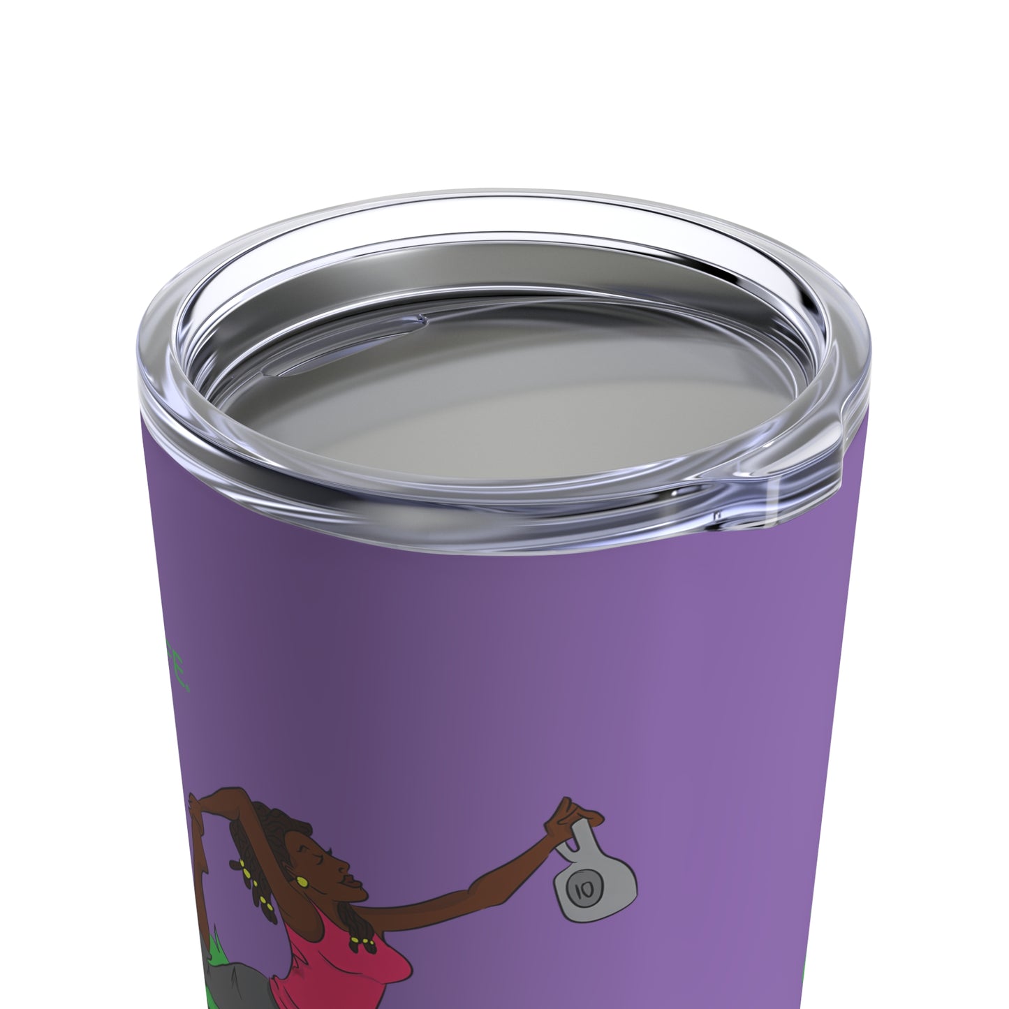 Tumbler 20oz - Yoga Lady2   (purple)