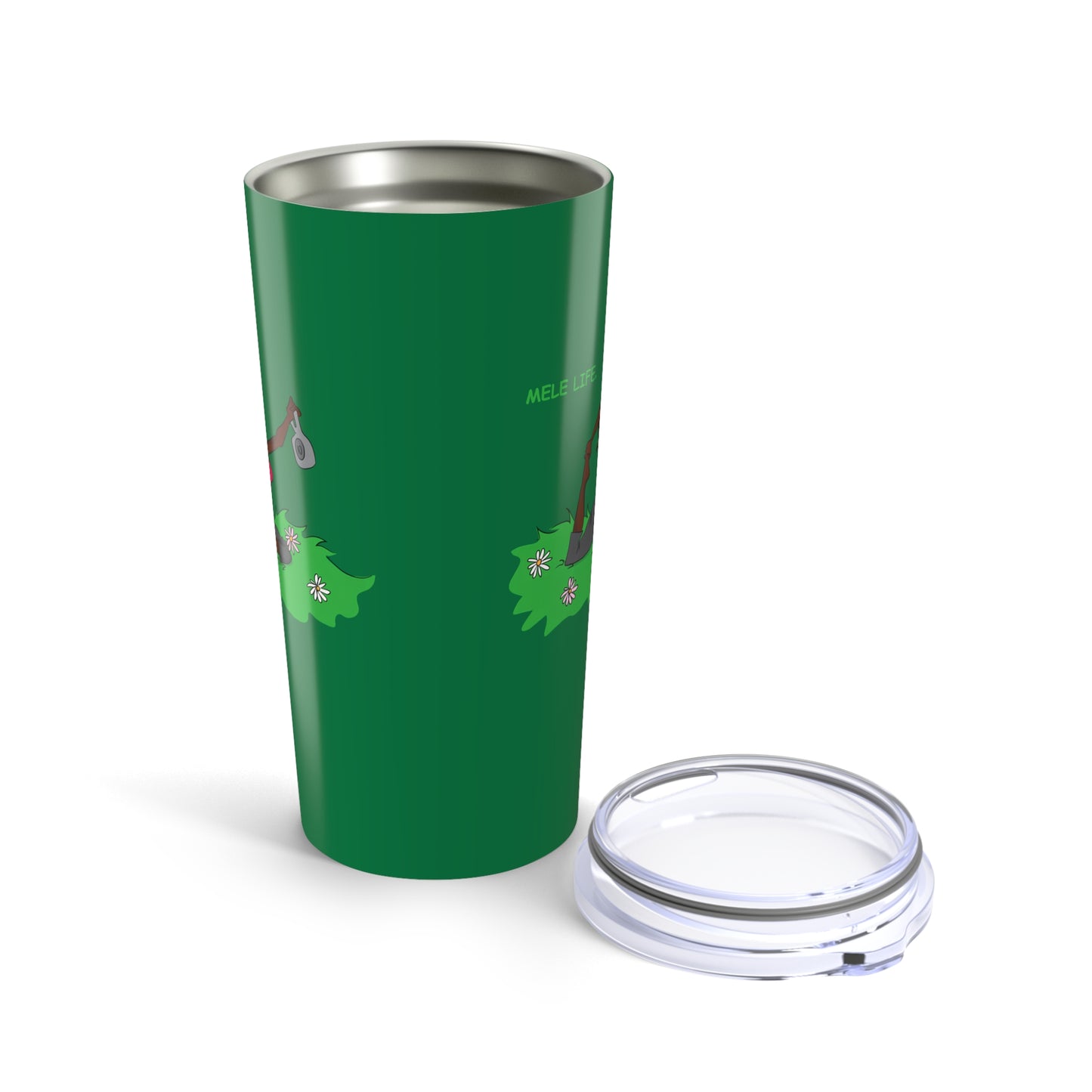 Tumbler (20oz) - Yoga Lady 2  (green)