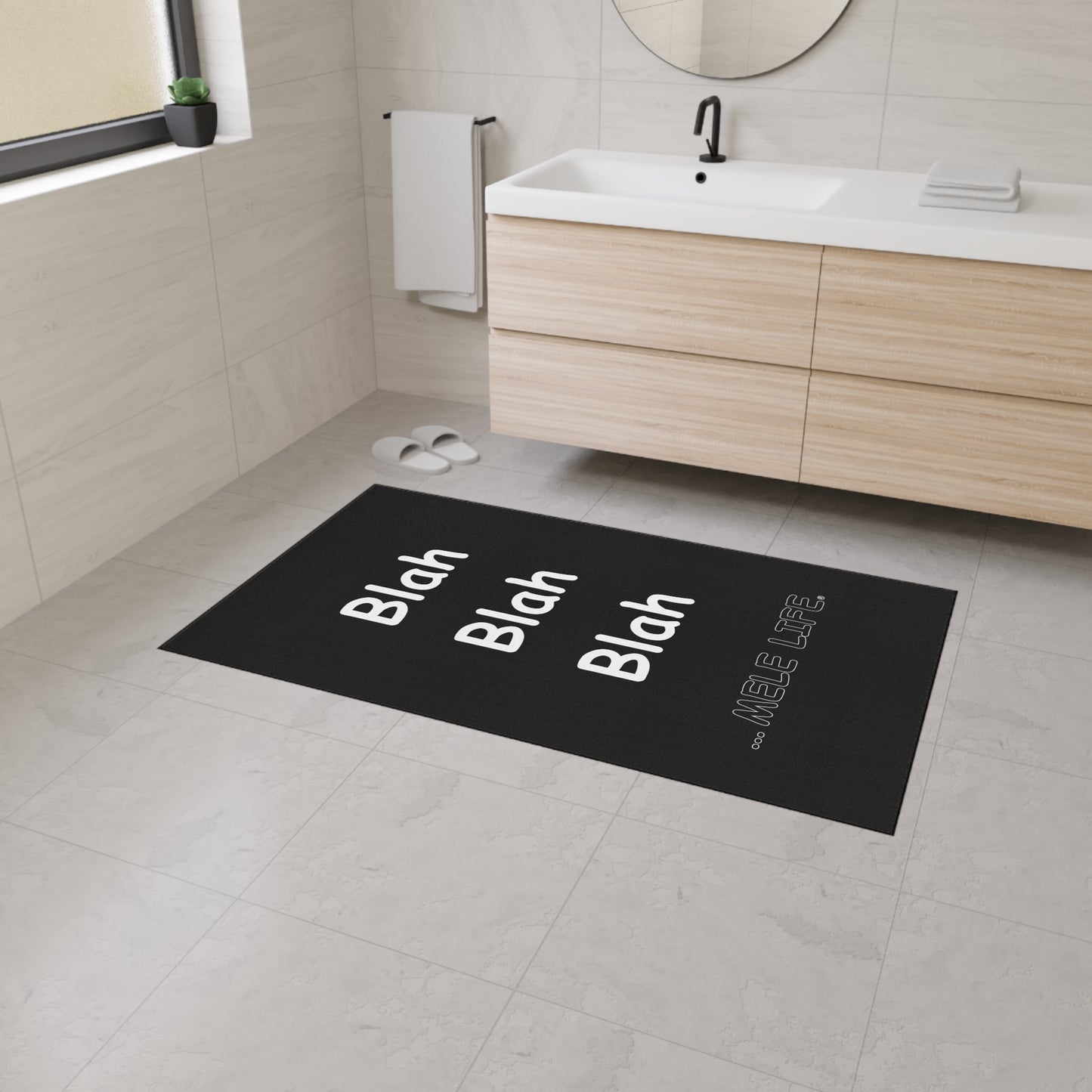 Floor Mat - Blah Blah Blah   (black)